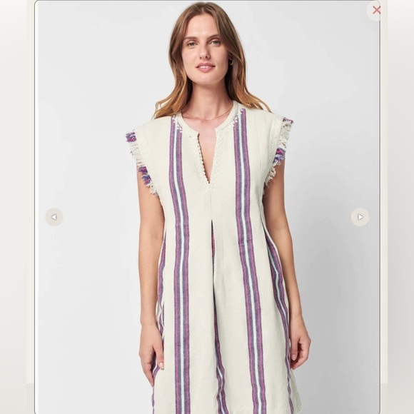 Faherty boho coastal Lagenlook Baja Beach Tunic Dress Size Small new - Picture 14 of 14